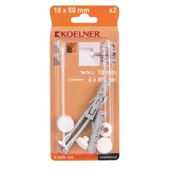 Комплект д/крепления унитаза белый Koelner 2 шт B-KPM-100 50 mm блист