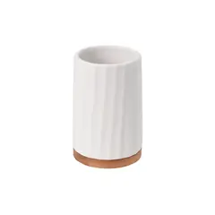 Стакан для зубных щеток Bisk kido white bamboo