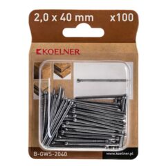ლურსმანი Koelner  2,0X40 მმ 100 ც B-GWS-2040