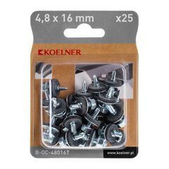 Self-tapping screws with a drill with an Kolner EPDM washer 25 pcs  4,8x16 mm B-OC-48016T blist