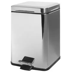 Urn Bisk NIAGARA SQUARE PEDAL BIN 6L CHROME