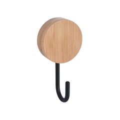 Towel hook Bisk Plain black bamb