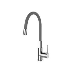 Смеситель для кухни с гибким изливом Rubineta TW300GY8 Twister-33 (GY)