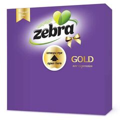 Салфетки Zebra Deluxe фиолетовый 33чx33 см