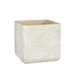 Ceramic pot light grey Sirius 19.5x19.5x18.5 cm