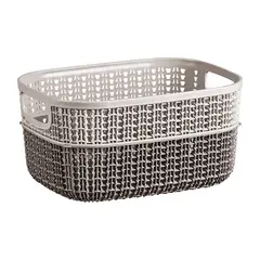 Plastic basket with knitted ornament Irak Plastik FLEXY SP-160 3.5 l