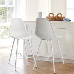 Bar seat CHARLTON BAR MIDDLE PP WHITE