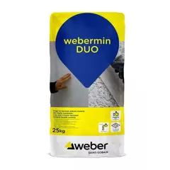 Штукатурка фасадная гидроизоляционная Weber Webermin DUO 3-3.5 мм 25 кг