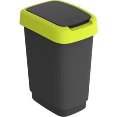 Trash can Rotho 10L TWIST yellow-black