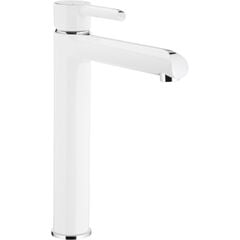 Washbasin faucet KFA Angelit white,chrome with Click-Clack siphon