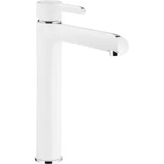 Washbasin faucet KFA Angelit white,chrome with Click-Clack siphon