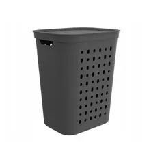 Linen basket Rotho Jona 55l black