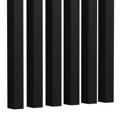 Рейка декоративная Foge 280x3x4 см черная 6 шт