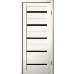 Door block ZPC PVC LA STELLA 206 oak snow 36x800x2150 mm black glass
