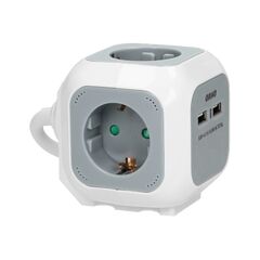 Удлинитель куб ORNO  4 1.5м 2 USB Schuko