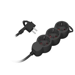Extension cable VIRONE 3 5m 3 1.5mm² Schuko black