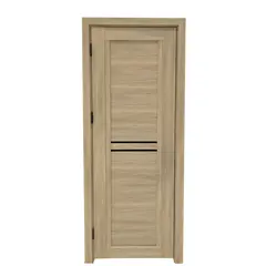 Door block ZPC PVC BARN B06 european oak  36x700x2150 mm black glass