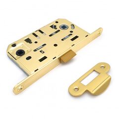 Silent mortise lock Soller 600WC-PB gold without key for latch