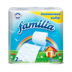 ქაღალდი ტუალეტის Familia 2ფენა RAINBOW 4X16
