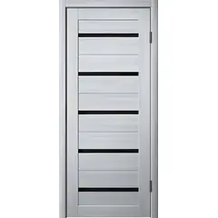 Door block ZPC PVC LA STELLA 206 ash grey 36x800x2150 mm black glass