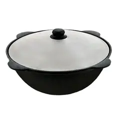 Cast iron cauldron with aluminum cover Davr Metall 8 l