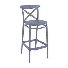 Bar seat eat dark gray Cross 106x52x45 cm