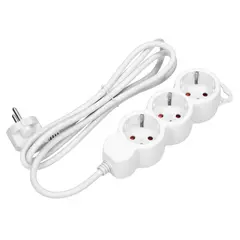 Extension cable VIRONE 3 5m 3 1.5mm² Schuko white