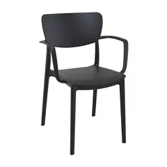 Armchair black Lisa 82x53x54 cm