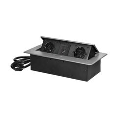 Удлинитель настольная ORNO 2 1.5м Schuko USB-A C серебро