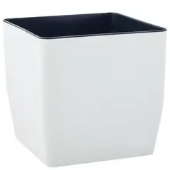 Plastic pot Aleana Kvadro 16x16x15,5 cm white rose