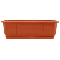Balcony Flower Pot Plastic with a stand DAMA 100x18 (terracotta)
