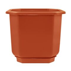 Plastic flower pot with a stand Aleana Dama 20x20 Terracotta