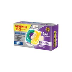Washing detergent in capsules lavender WASH & FREE 6544 30+5