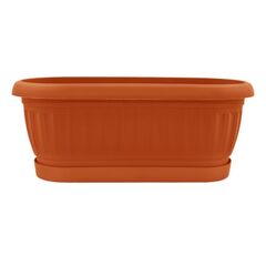 Пластиковый горшок с подставкой для кактуса ALEANA Терра 31,5x12,5 терракот