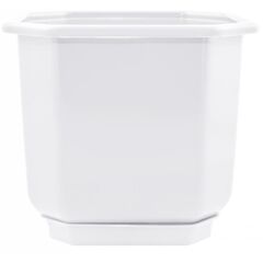 Пластиковый горшок с подставкой Aleana Дама 12x12 белый