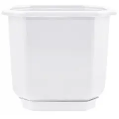 Plastic flower pot with a stand Aleana Dama 12x12 white
