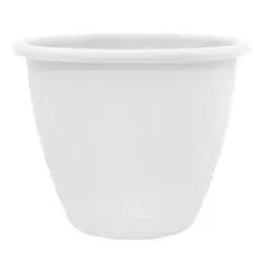 Plastic flower pot with a stand Aleana Verona 13x10 white