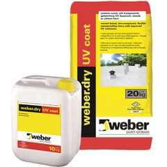 ჰიდროიზოლაცია ორკომპონენტიანი ელასტიური Weber.dry UV coat 30 კგ