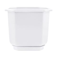 Plastic flower pot with a stand Aleana Dama 20x20 white