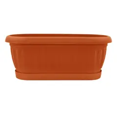 Plastic flower pot with a stand for cactus ALEANA Terra 26,5x11,5 terracotta