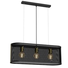 Chandelier Luminex 4151 Kaga 3 E27 15W black Gold