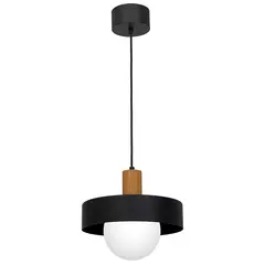 Подвес Luminex 4049 Canan 1 E27 15W черный дерево