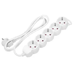 Extension ORNO 5x5m 3x1.0mm Schuko white