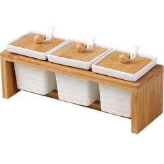 Набор емкостей для специй керамический BONE BRILLIANT 25 см 3шт PD2362 21071