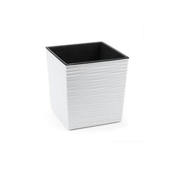 ქოთანი ყვავილის Lamela JUKA chisel planter white 25x25 სმ