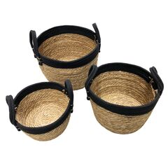 Basket beige-black 3pcs TA-60