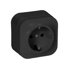 Розетка ORNO ToDO 1 Schuko IP20 черная