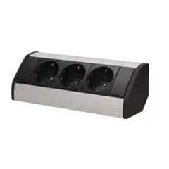 Desktop extension ORNO 3x0.6m Schuko 9001/B-G