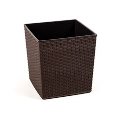 Flower pot Lamela JUKA rattan planter mocha 25x25 cm