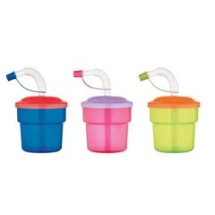 Plastic glass with straw Renga 221007 28706 250ml